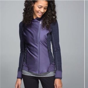 Lululemon Renewed Jacket Purple Herringbone Full Zip | Size 4